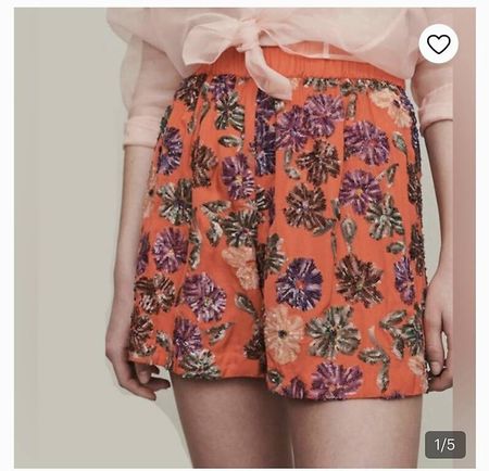 Maje Izul Sequin-embellished Floral Shorts , Gr. 34