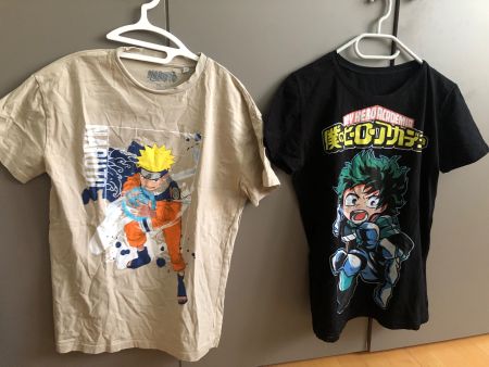 4x T-Shirts Manga anime:  Naruto, My Hero Academia etc.