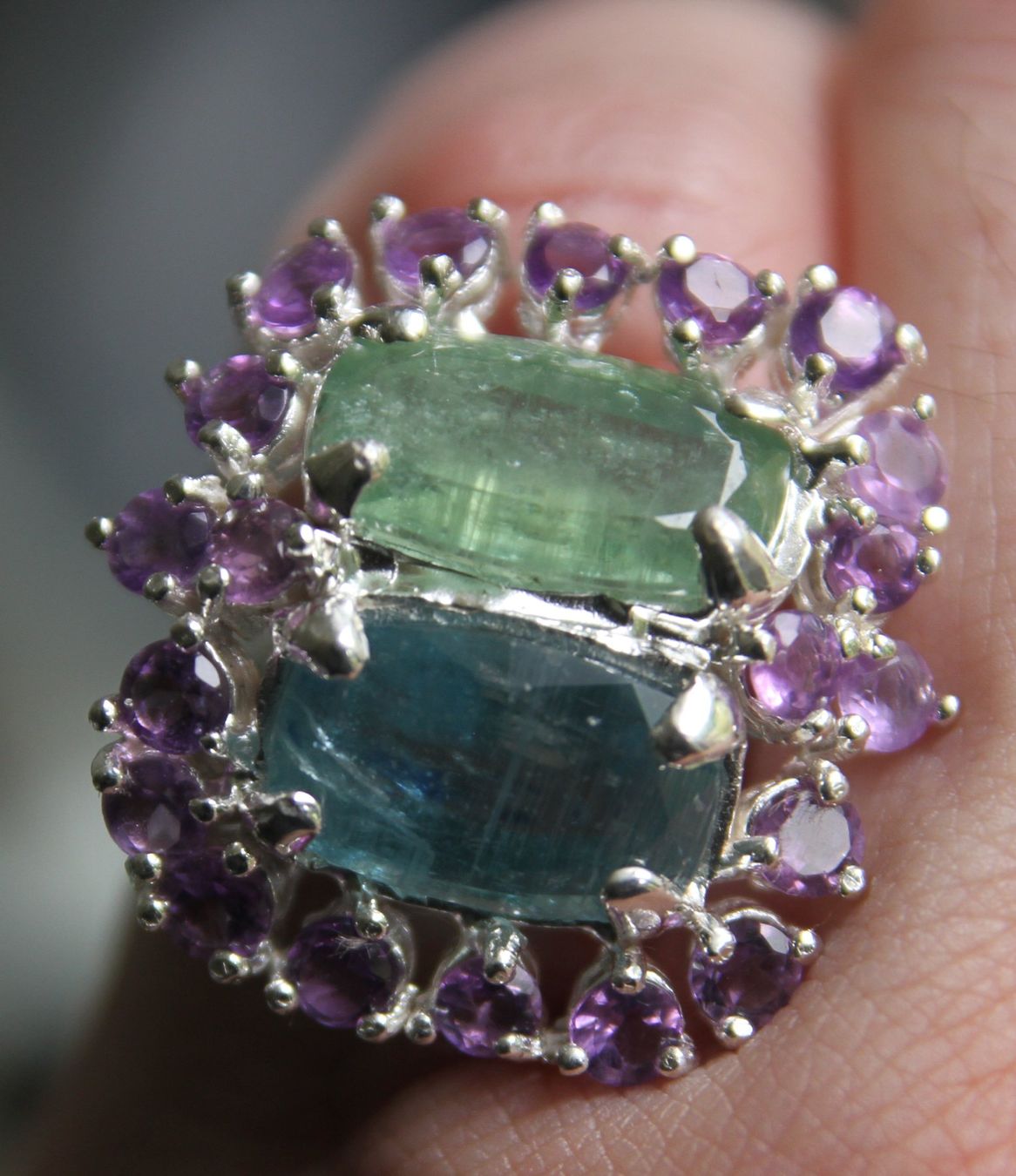 Ringe: Neu: Kyanit Amethyst Ring Schmuck Größe 57 – Neu (gemäss Beschreibung) aus Matten b. Interl von EdelsteineInterlaken 7