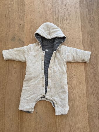 Petit Bateau - Baby Overall mit Kapuze –Wie neu