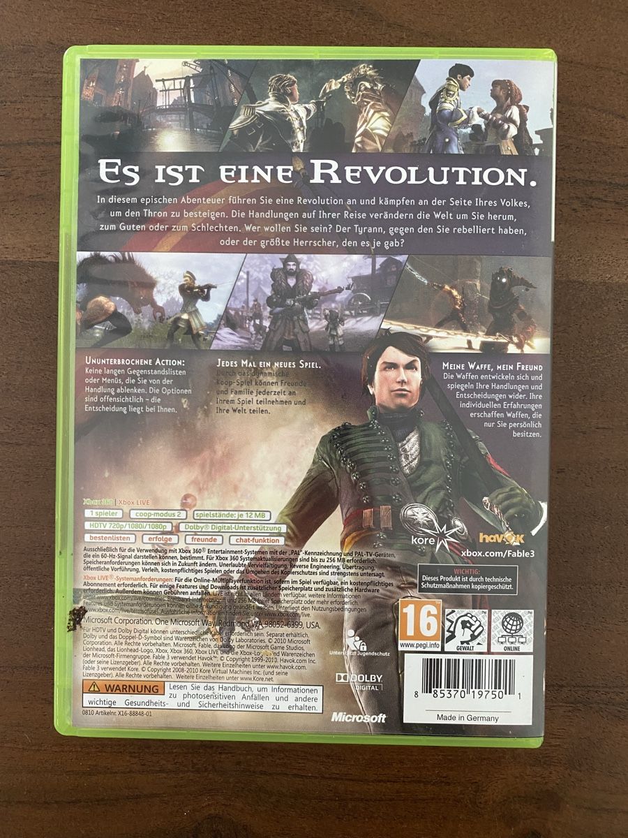 Microsoft Jeux: Fable 3 für Xbox 360 – D'occasion à Thunstetten par Virus_33 2