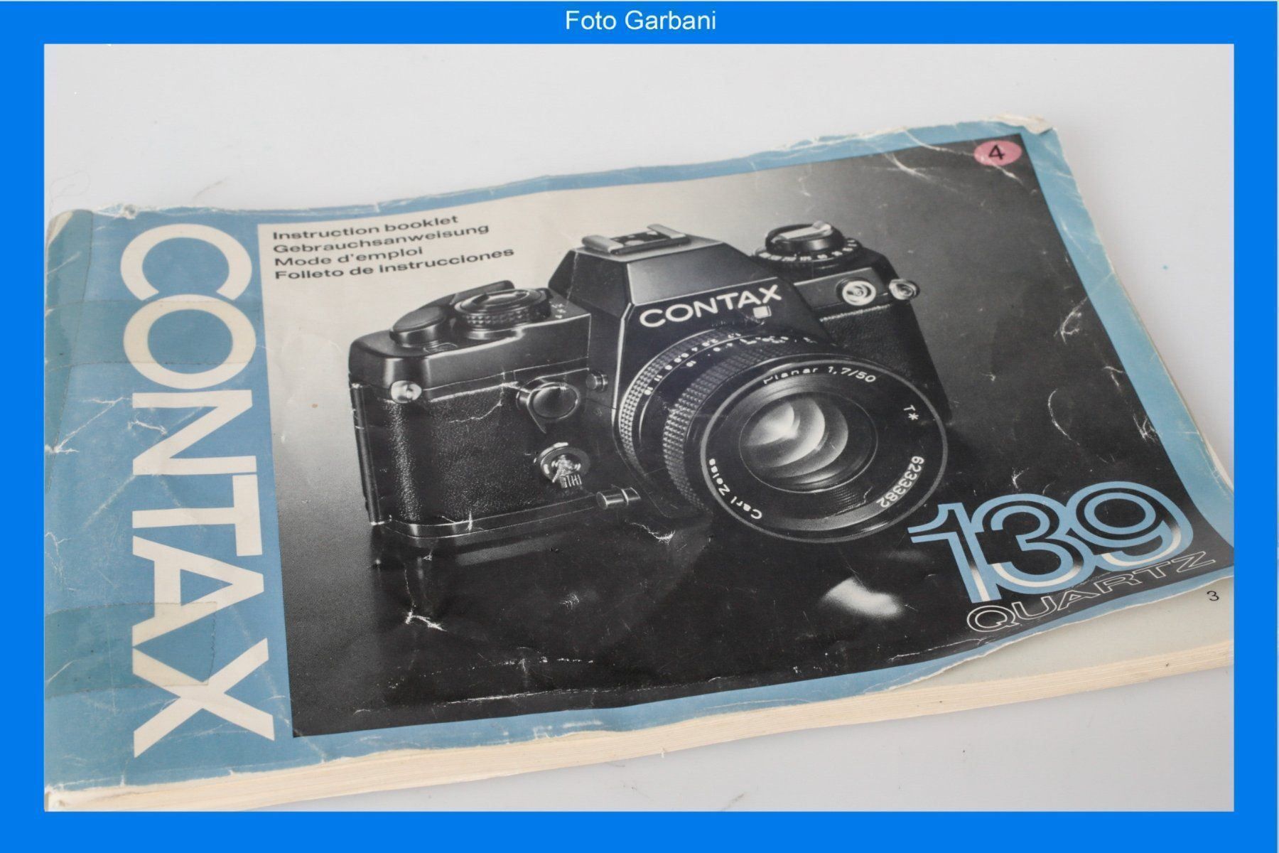 Documenti: Contax 139 instruction booklet – Usato da Muralto venduto da FotoGarbani