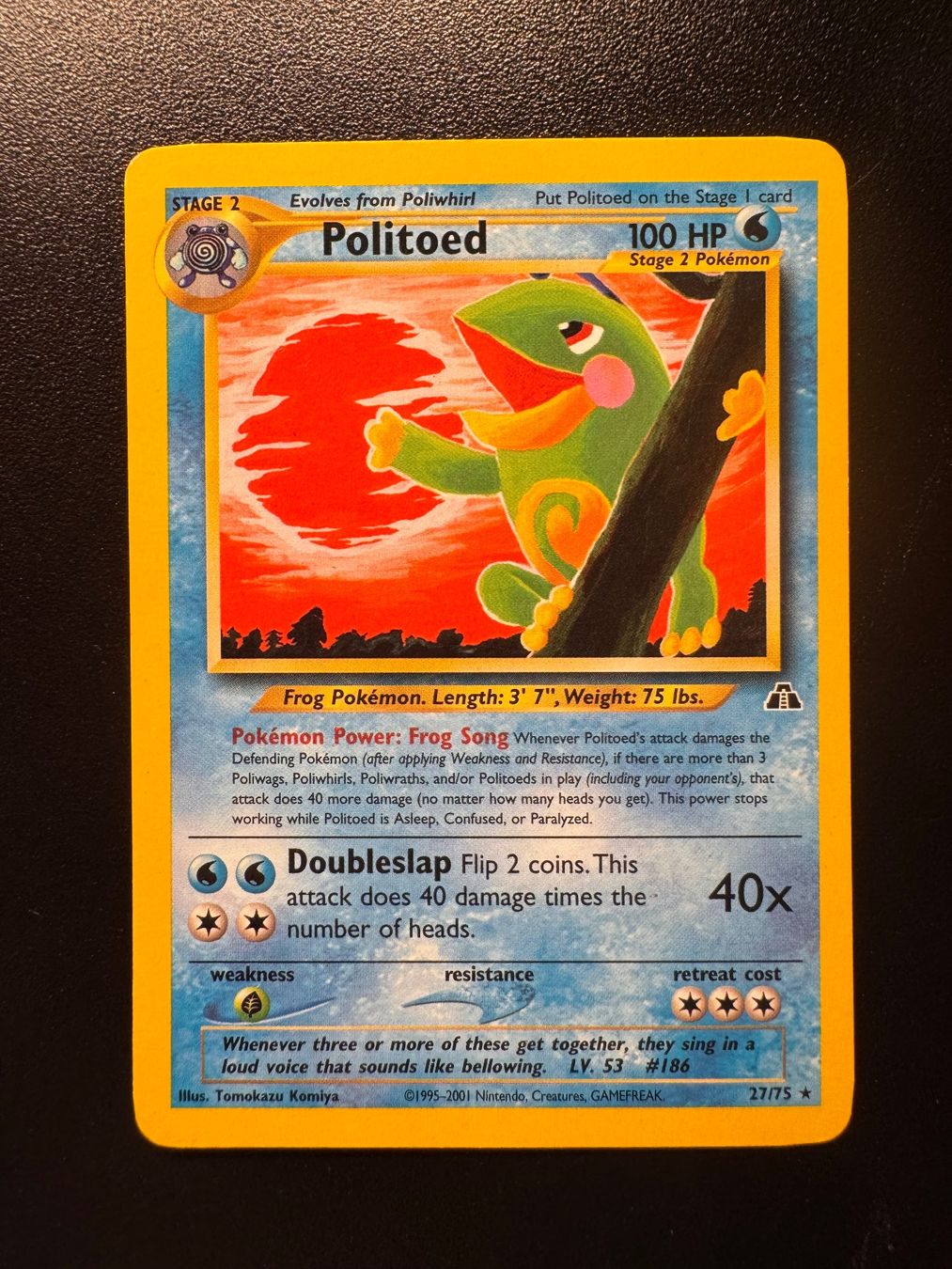 Pokémon Carte collezionabili: Pokemon Politoad Neo Discovery 27 – Usato da Corticiasca venduto da gio_yp69