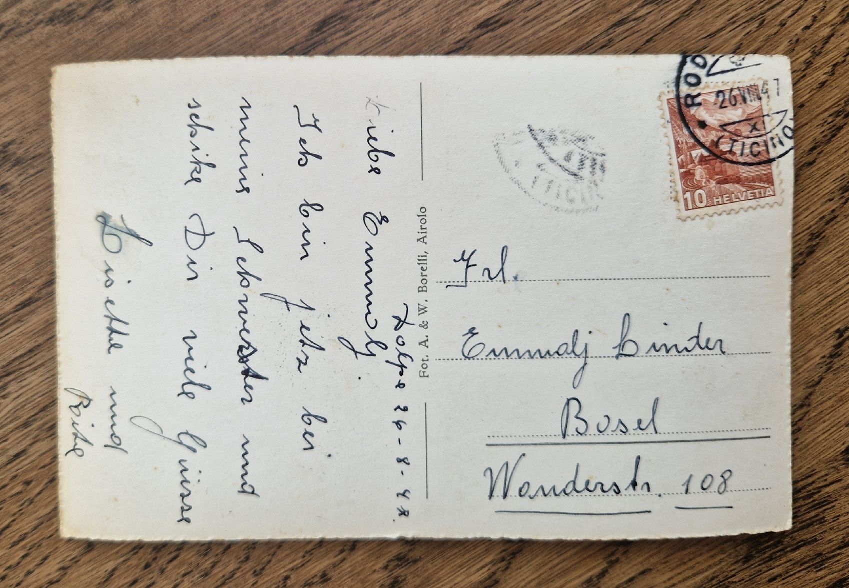 Cartoline postali: Cornone-Dalpe 1947 – Usato da Ebikon venduto da Donar50 1
