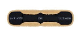 Mattes Sattelgurtbezug, 65cm, schwarz/hellgelb