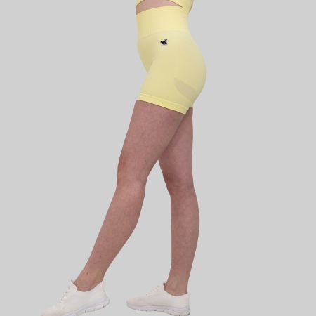 Fitness Shorts Damen Nahtlos High Blickdicht Korallen Rot XL