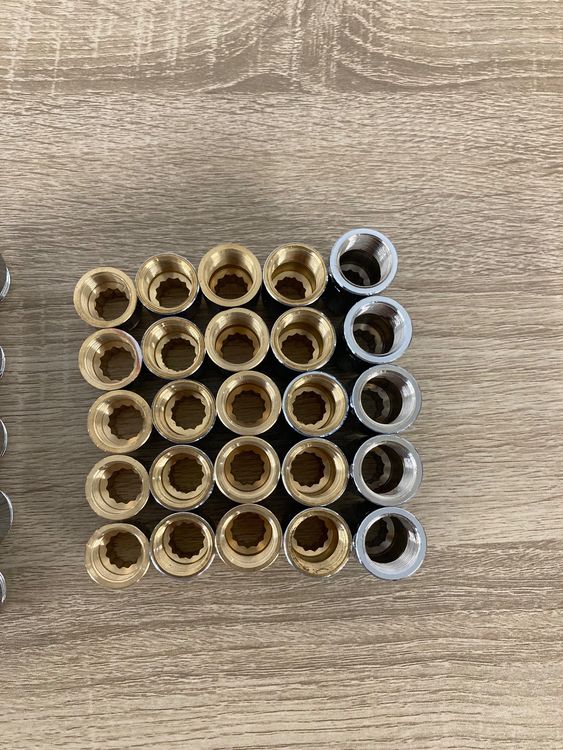 Qimopi Feuersprinkler Kopf - 2 Stück, Messing Verchromt, 68°C, 3/4 Zoll DN20