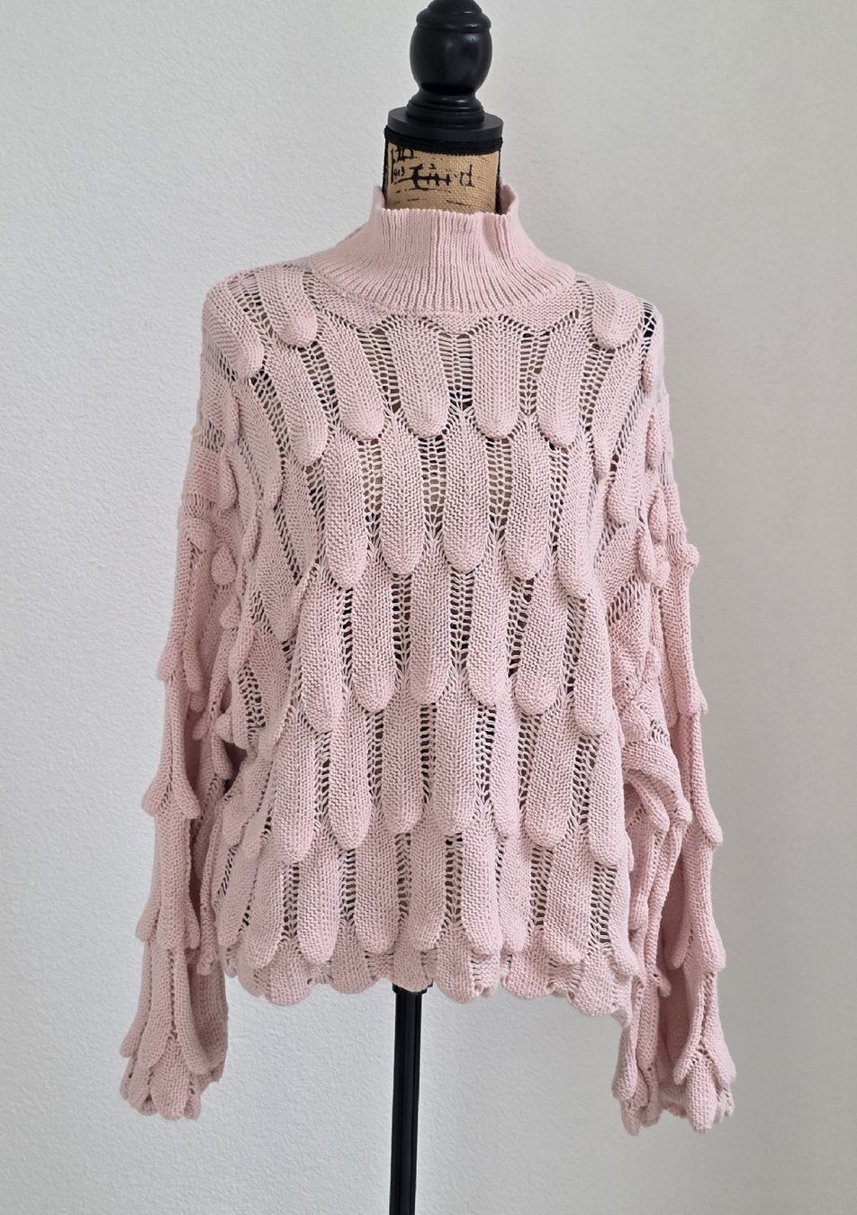 Pullover & Sweatshirts: Damen Pullover Sassyclassy rosa Strickmuster  – Neu (gemäss Beschreibung) aus Rheinsulz von Gilea