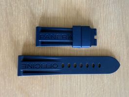 Bracelet Panerai OEM original en silicone bleu (neuf)