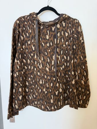 Betty & Co Hoodie Leopardenmuster braun Grösse 42