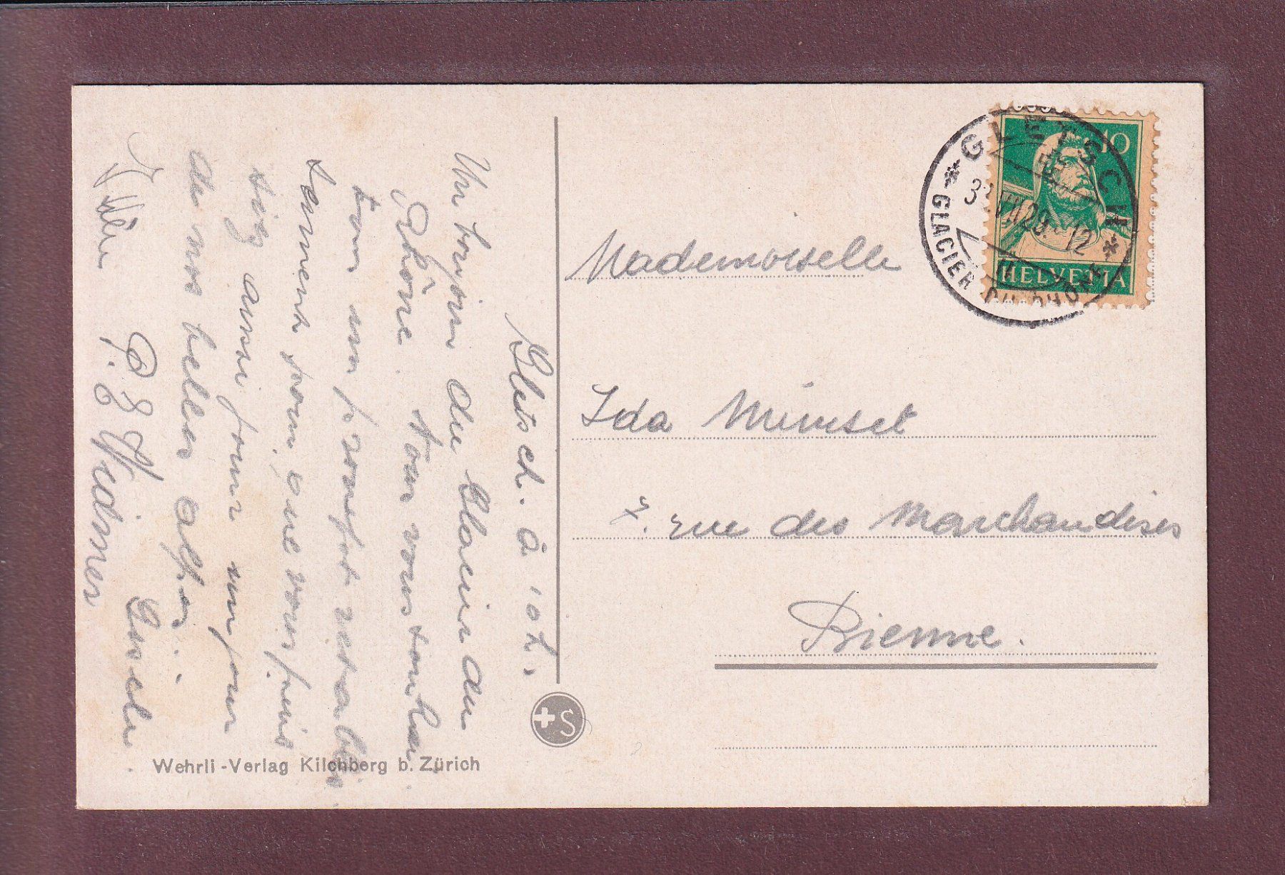 Cartes postales: RHONEGLETSCHER - Absturz - 1929 – D'occasion à Pully par nicecards 1