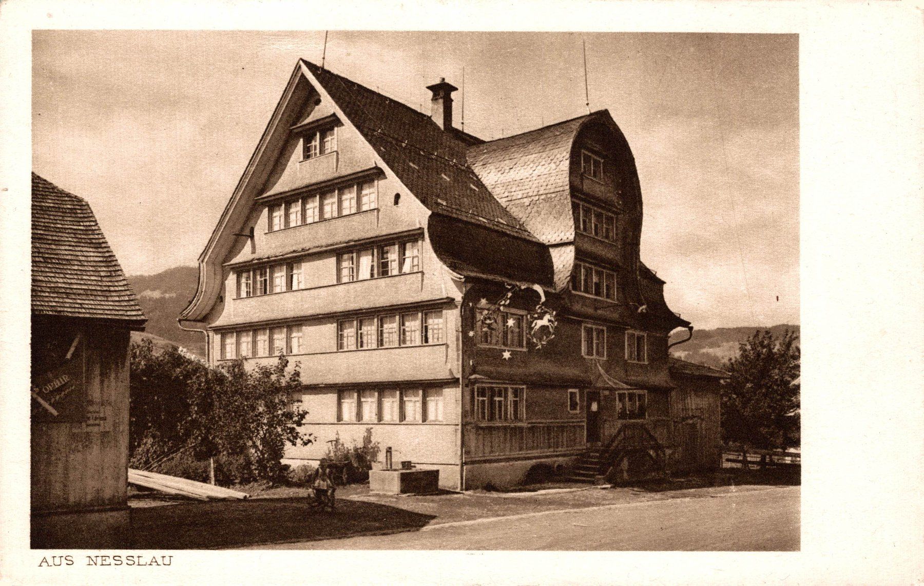Ansichtskarten: Aus Nesslau. Hotel Sternen – Gebraucht aus Bronschhofen von Astore