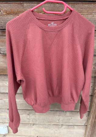 Pull Hollister couleur rouille taille S