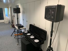 Disco-Anlage mit Doppel-CD-Payer/Mischer und Aktiv-Subwoofer