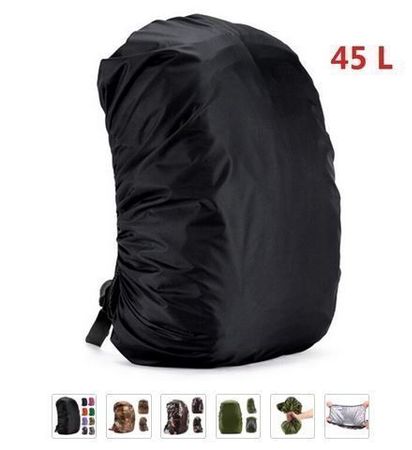 NEU Regenschutz für Rucksack bis max. 45-50L Volumen Schwarz