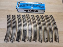 Märklin 10 x 5200 Gebogenes gleis M H0