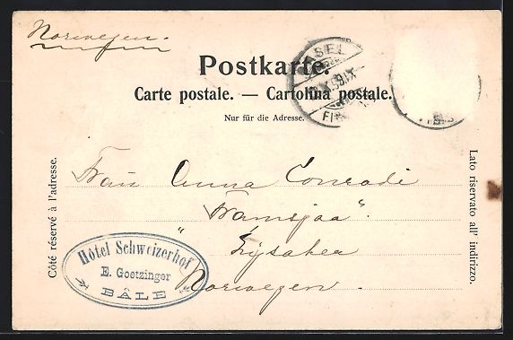 Cartes postales: AK Basel, Flusspartie mit Brücke, 1899 – D'occasion à Berlin par bartko-reher 1