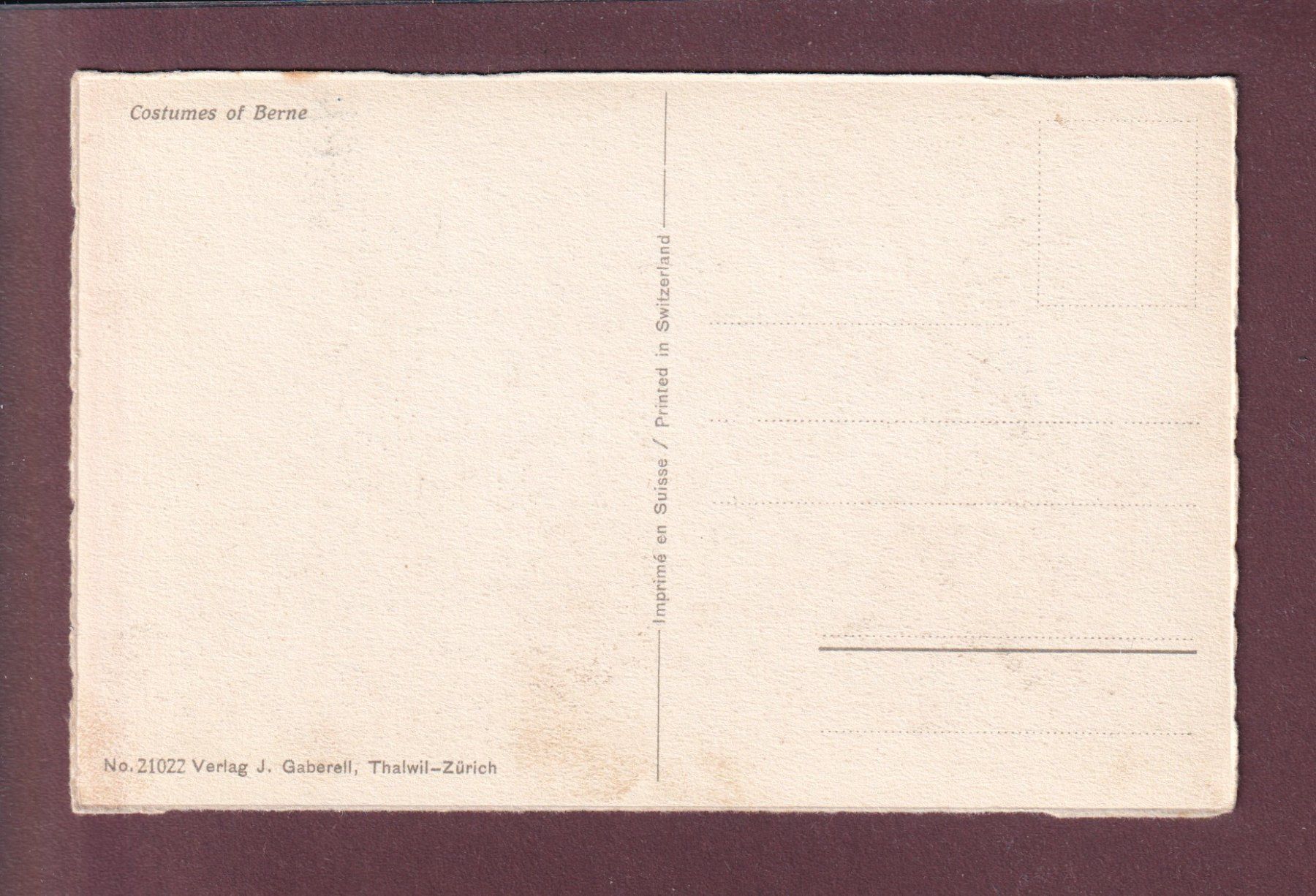 Cartoline postali: BERNER TRACHT - Frauen – Usato da Pully venduto da nicecards 1