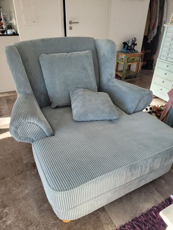 XXL Sessel Colares Cord türkis Kaufen auf Ricardo