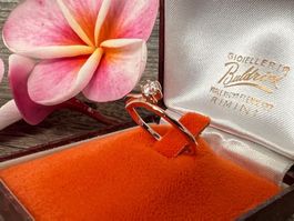 Solitaire Ring Silber Roségold vergoldet m. Zirkonia Gr 57