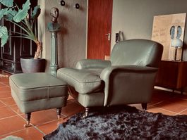 LAMBERT CONTINENTAL Sessel Leder Oliv Designklassiker Sessel
