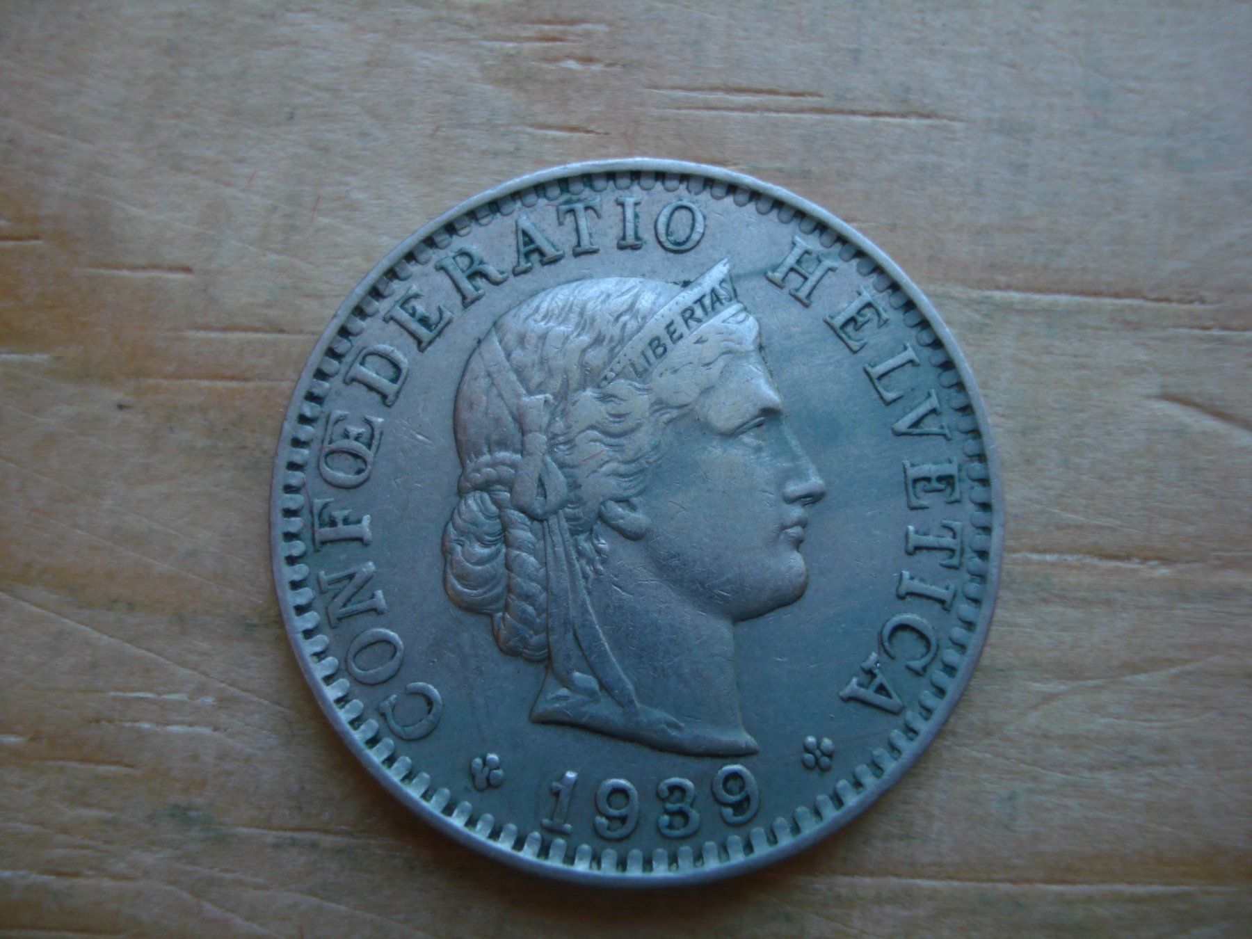 Tutti le monete: (S1) 20 Rappen 1939 – Usato da Erlach venduto da Net-Coins