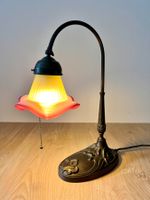 Jugendstil Tischleuchte mit Glasblüte – Art Nouveau Stil