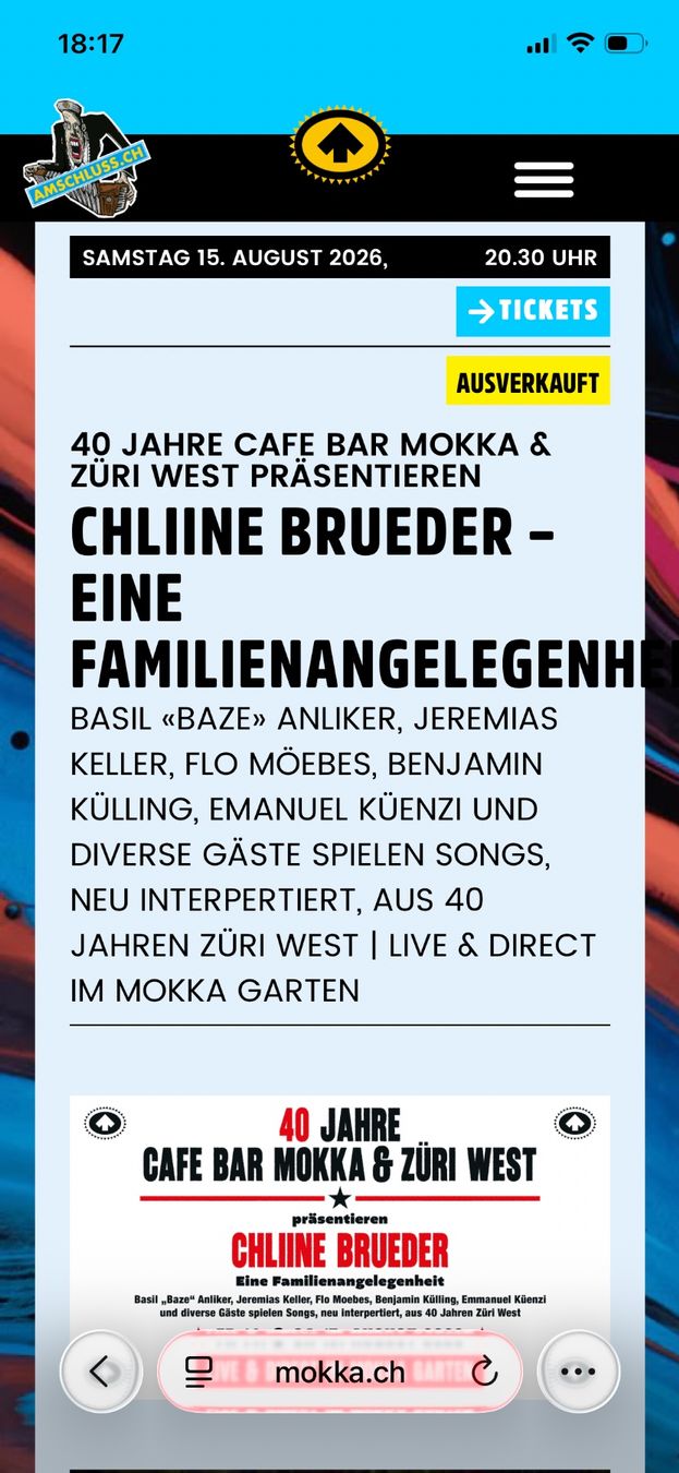 Biglietti: Chliine Brueder / zwei Tickets / SA 15.08 – Nuovo e nell'imballaggio originale da Utzigen venduto da rts_z869