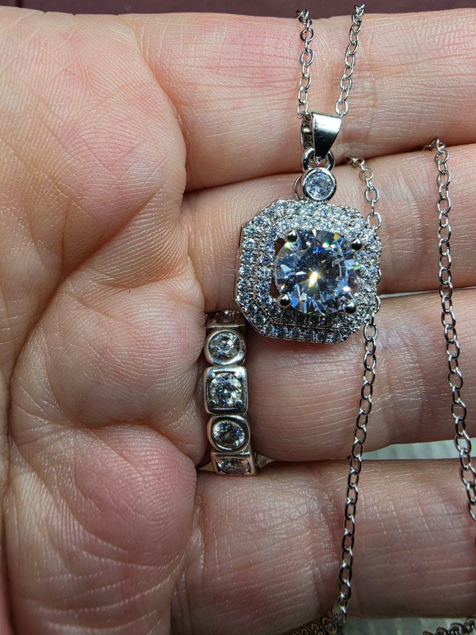 Catenine: Collier argent avec zircons – Nuovo e nell'imballaggio originale da Reconvilier venduto da Tsma67 6