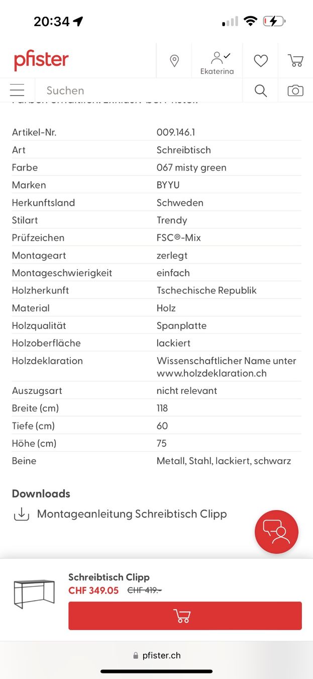 Scrivanie: Schreibtisch Clipp von BYYU – Usato da Bern venduto da EkatKhat 3