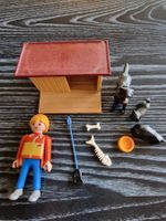 Playmobil Hundehütte mit Mann und Welpen