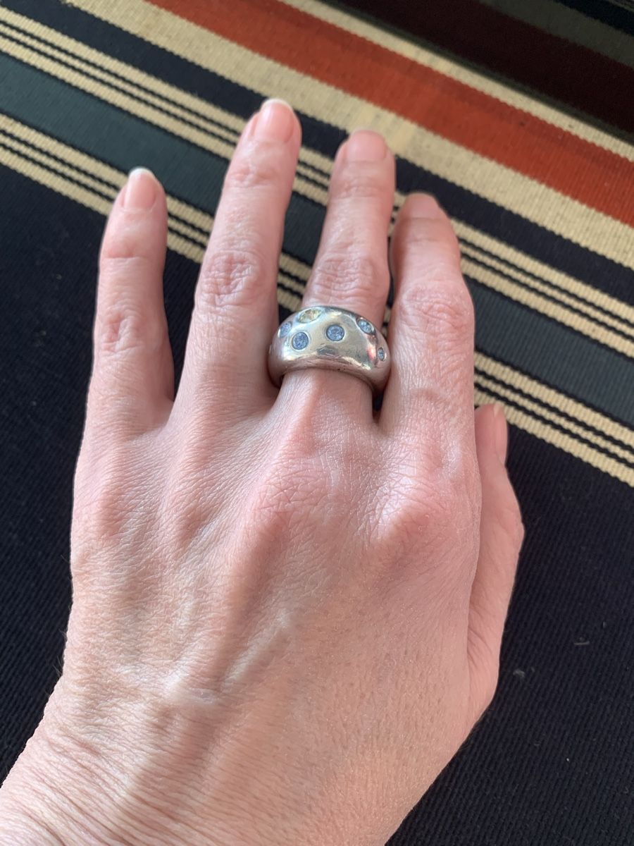 Saint Laurent Anelli: vintage silver ring YSL, size 53-54, original – Usato da Lausanne venduto da oyu_hgg5 5