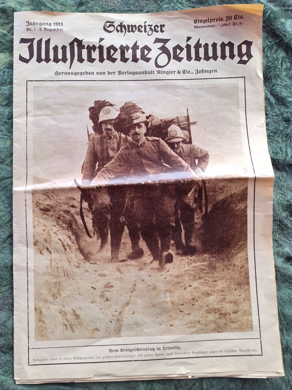 Documenti: ANTIKE SCHWEIZER ILLUSTRIERTE NR 1 -- 1911 – Usato da Huttwil venduto da Kunterbuntli