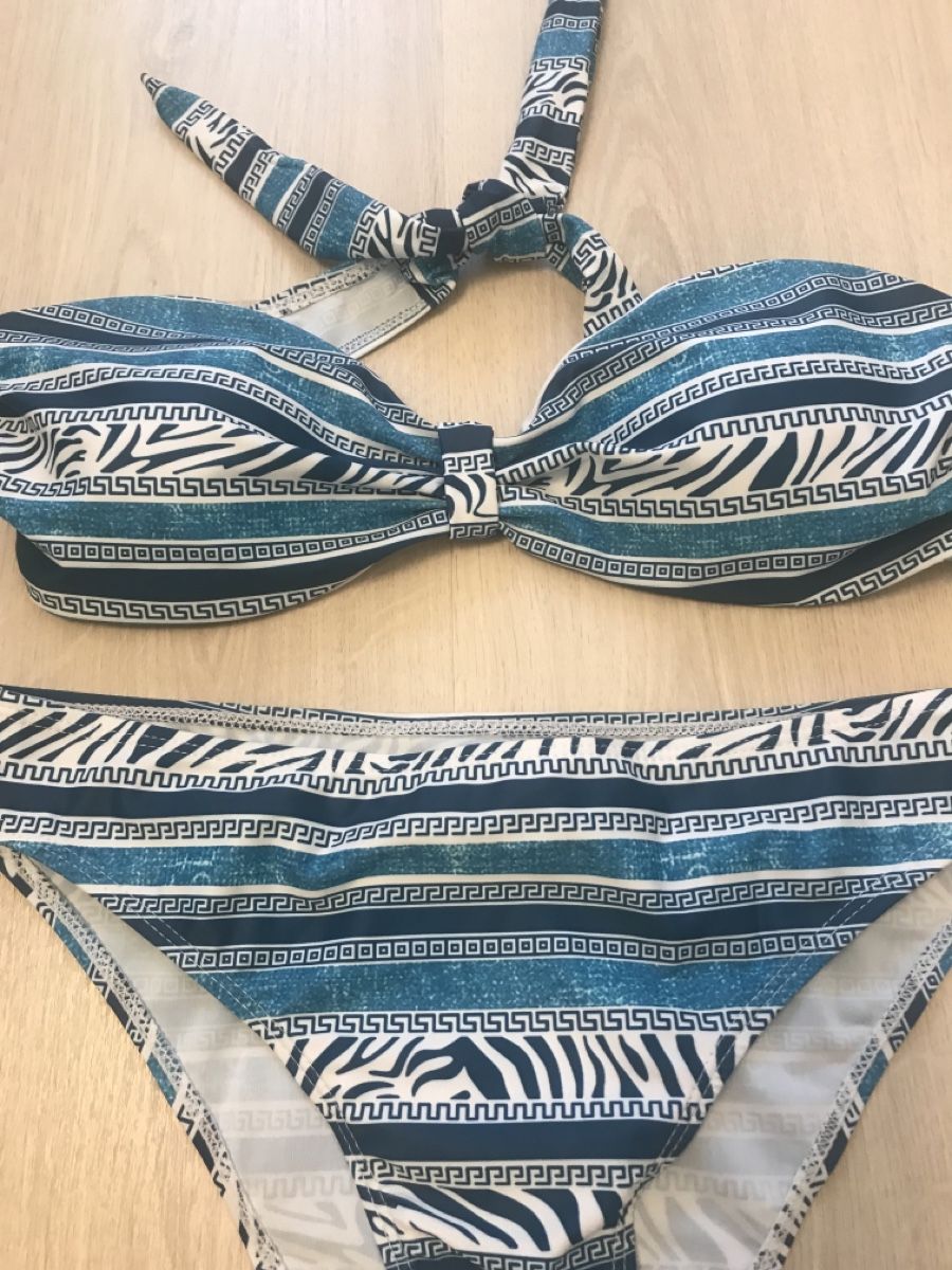 Costumi da bagno & Bikini: Sommer Bikini Set, Blau/Weiss, Neu! – Nuovo (secondo la descrizione) da Dübendorf venduto da nela123