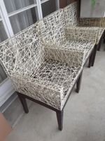 4 Vintage FüsseHolz sonst MetallRattansessel cooler Look TOP