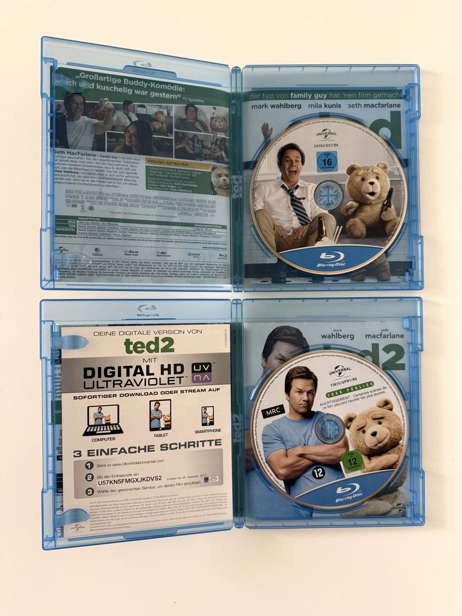 Tutti i DVDs: Ted and Ted 2 Blu-ray , FR DE IT ES ENG – Usato da Couvet venduto da Aura_aura 1