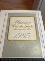 Wandkalender  Welt der Fische 1985 mit Briefmarken(2I2)