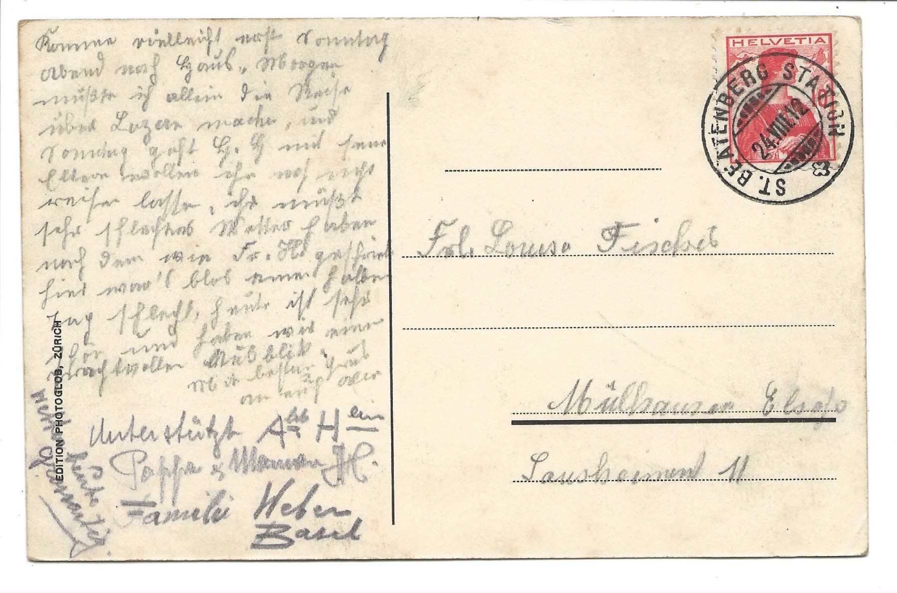 Cartoline postali: St. Beatenberg (BE) Standseilbahn - Thunersee - 1912 – Usato da Engelburg venduto da Cartophil 1