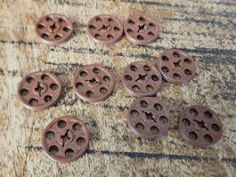 lego 4185 lot de 10 pièces Reddish Brown Technic Wedge Belt