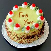 Torte "For You" für die Puppenstube. Handarbeit.