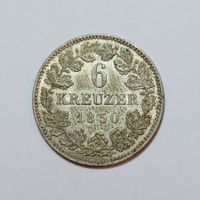 6 Kreuzer 1850 Bayern vz