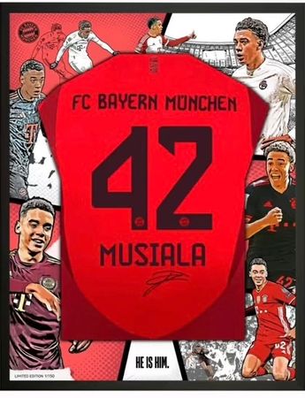 Jamal Musiala Trikotrahmen Fc Bayern München