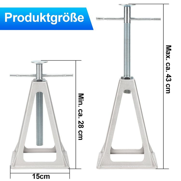 Carastack Unterlegböcke 4-tlg. Set - Stützböcke Für Wohnwagen & Wohnmobile Bis 17cm Höhe