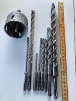 Bohrer SDS plus und HSS-Bi Lochsäge Metall, gebraucht