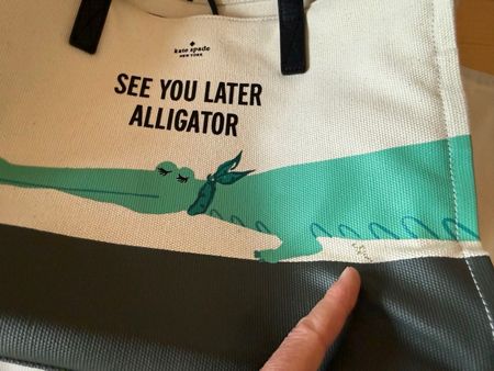 Kate Spade New York - Swamped Alligator Canvas Tote Shopper