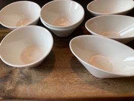 Apero Schalen/Teller 12er Set -oval 11 cm / rund 8 cm