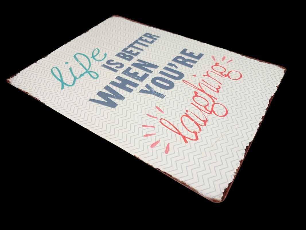 Insegne: Schild "Life is better when you're laughing" – Usato da Hünenberg venduto da Restwert_Zug 1