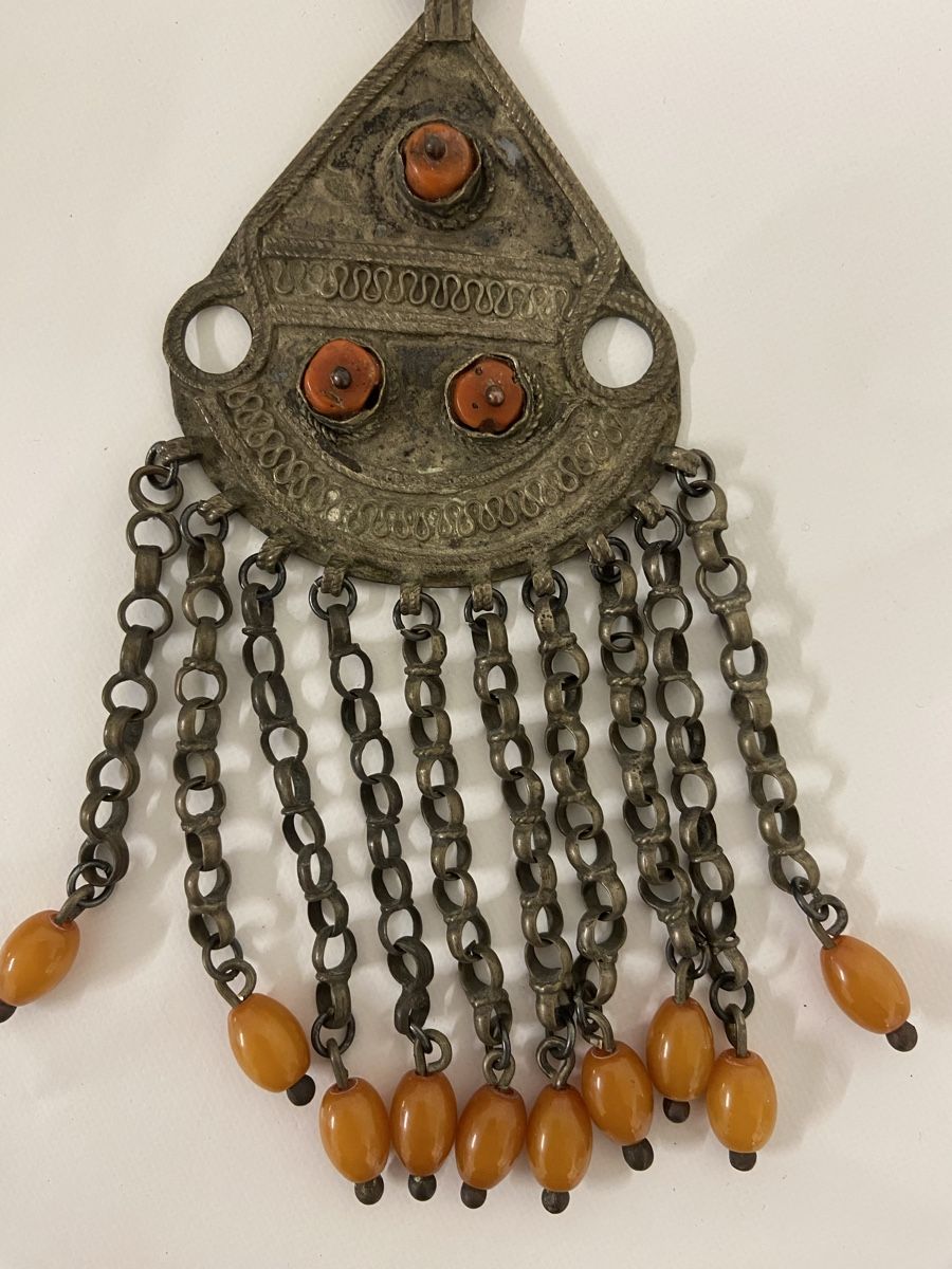 Ciondoli: Antiker Berber Anhänger  Silber & Amber – Usato da Dietikon venduto da brocki-eyra 8