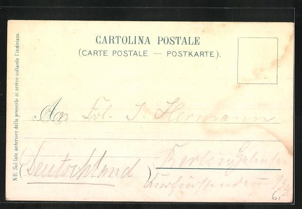 Cartoline postali: AK Lugano, Via Pessina – Usato da Berlin venduto da bartko-reher 1