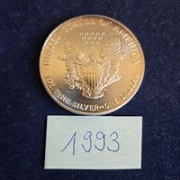 Silbermünze American Eagle 1 Unze 1993 1 Dollar US
